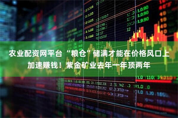 农业配资网平台 “粮仓”储满才能在价格风口上加速赚钱！紫金矿业去年一年顶两年